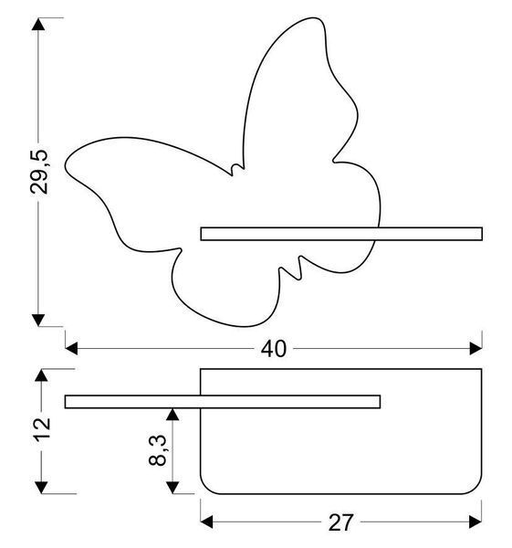 Настінний світильник Candellux 21-85177 BUTTERFLY