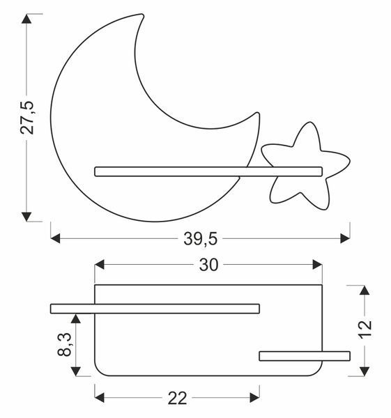 Настінний світильник Candellux 21-75727 MOON