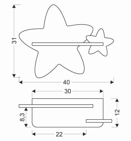 Настенный светильник Candellux 21-75734 Star