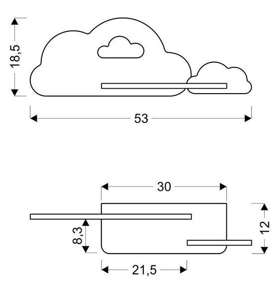 Настенный светильник Candellux 21-76717 CLOUD