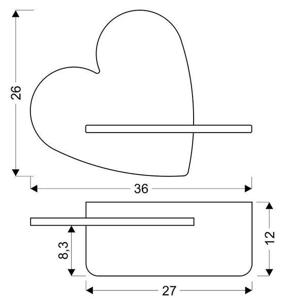 Настінний світильник Candellux 21-84569 HEART